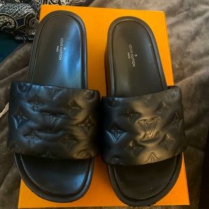 Louis Vuitton wedge slides